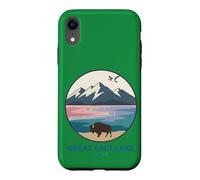 Logo de Poche The Great Salt Lake Trail Utah Bison Coque pour iPhone XR