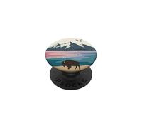 Logo de Poche The Great Salt Lake Trail Utah Bison PopSockets PopGrip Adhésif