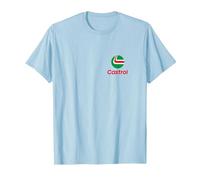 Logo de Poitrine Moderne Moto Oil Liquid Engineering PAPL1285 T-Shirt, Homme, Bleu Céleste, XXL