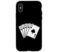 Logo de poker Texas Holdem Poker mains joueur de poker Coque pour iPhone X/XS