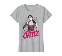 Logo de Portrait Souriant de Fast & Furious Letty Ortiz T-Shirt, Femme, Gris Chiné, S