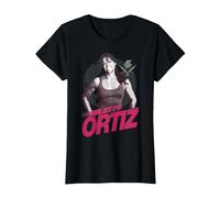 Logo de Portrait Souriant de Fast & Furious Letty Ortiz T-Shirt, Femme, Noir, XXL