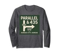 Logo de signalisation Parallel and 435 Shirt Kansas City KS Road Sign Manche Longue