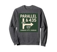 Logo de signalisation Parallel and 435 Shirt Kansas City KS Road Sign Sweatshirt