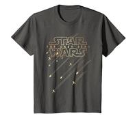 Logo des Golden Star Fighters de Star Wars Les Derniers Jedi T-Shirt, Enfant, Asphalte, 3 Ans
