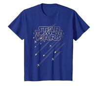 Logo des Golden Star Fighters de Star Wars Les Derniers Jedi T-Shirt, Enfant, Bleu Royal, 4 Ans