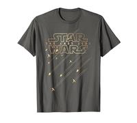 Logo des Golden Star Fighters de Star Wars Les Derniers Jedi T-Shirt, Homme, Asphalte, 5XL