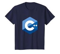 Logo des programmateurs C++ - Code ingénieur Logiciel C Plus Plus T-Shirt, Enfant, Bleu Marine, 12 Ans