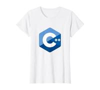 Logo des programmateurs C++ - Code ingénieur Logiciel C Plus Plus T-Shirt, Femme, Blanc, S