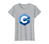 Logo des programmateurs C++ - Code ingénieur Logiciel C Plus Plus T-Shirt, Femme, Gris Chiné, S