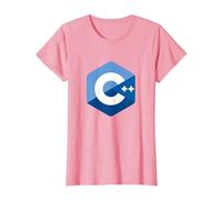 Logo des programmateurs C++ - Code ingénieur Logiciel C Plus Plus T-Shirt, Femme, Rose, M