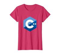 Logo des programmateurs C++ - Code ingénieur Logiciel C Plus Plus T-Shirt, Femme, Rouge Chiné, S