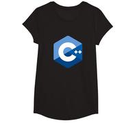 Logo des programmateurs C++ - Code ingénieur Logiciel C Plus Plus T-Shirt, Fille, Noir, S