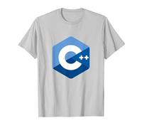 Logo des programmateurs C++ - Code ingénieur Logiciel C Plus Plus T-Shirt, Homme, Argent, S