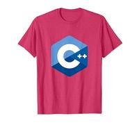Logo des programmateurs C++ - Code ingénieur Logiciel C Plus Plus T-Shirt, Homme, Rouge Chiné, S