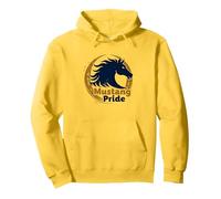 Logo d'étalon Audacieux Mustang Pride School Spirit Sweat à Capuche, Unisexe pour Adultes, Citron, L