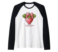 Logo d'illustration Farm Fresh Strawberry Bow Manche Raglan