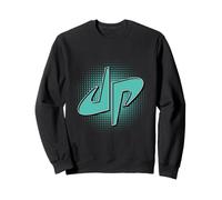 Logo DP Officiel Bleu Sarcelle, Style Bande dessinée Demi-Teinte Sweatshirt
