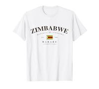 Logo Drapeau de la République du Zimbabwe, unité, liberté, Travail 1980 T-Shirt