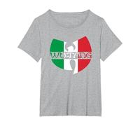 Logo du Clan WU-Tang Italie T-Shirt, Femme Grandes Tailles, Gris Chiné, 1X