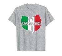 Logo du Clan WU-Tang Italie T-Shirt, Homme, Gris Chiné, 4XL