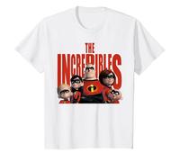 Logo du portrait de famille Disney Pixar Les Indestructibles T-Shirt, Enfant, Blanc, 12 ans
