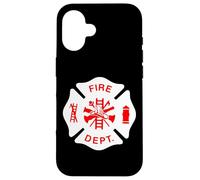 Logo du Service d'incendie - Uniforme - Symbole de Pompier - Équipement de Pompier Coque pour iPhone 16