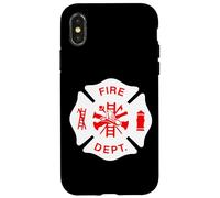 Logo du Service d'incendie - Uniforme - Symbole de Pompier - Équipement de Pompier Coque pour iPhone X/XS