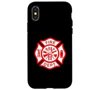 Logo du Service d'incendie - Uniforme - Symbole de Pompier - Équipement de Pompier Coque pour iPhone X/XS