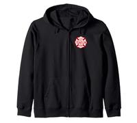 Logo du Service d'incendie - Uniforme - Symbole de Pompier - Équipement de Pompier Sweat à Capuche