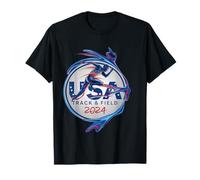Logo Dynamic Track and Field 2024 : Speed and Patriotism USA T-Shirt