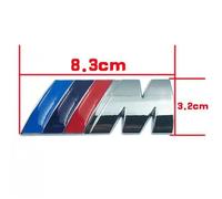 Logo Emblème BMW M - Adhésif Métal - 83mm x 32mm