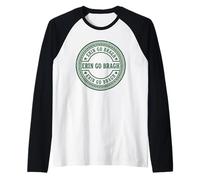 Logo en Forme de trèfle en Forme de Sceau de la fierté Irlandaise rétro d'Erin Go Bragh Manche Raglan