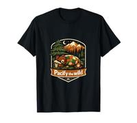 Logo en Forme d'ours Pacify The Wild Camping Mountain T-Shirt