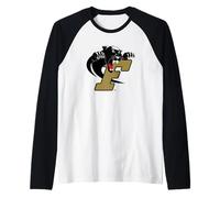 Logo Ferrum College Athletics Iron Panthers Manche Raglan