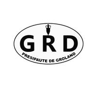 logo groland autocollant adhésif sticker Taille : 8 cm