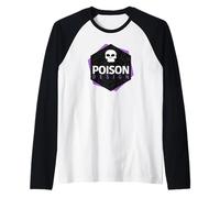 Logo Grunge négatif Violet avec Motif Poison Manche Raglan