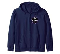 Logo Grunge négatif Violet avec Motif Poison Sweat à Capuche