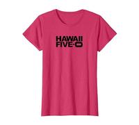 Logo Hawaï Five-0 T-Shirt, Femme, Rouge Chiné, S
