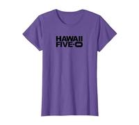 Logo Hawaï Five-0 T-Shirt, Femme, Violet Chiné, M