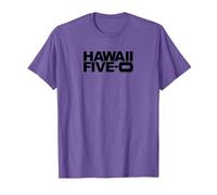 Logo Hawaï Five-0 T-Shirt, Homme, Violet Chiné, M