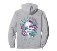 Logo Joker DC Suicide Squad Sweat à Capuche, Unisexe pour Adultes, Gris Chiné, M