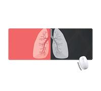 logo lung comparaison tapis de souris large cousues bords mat étendu game bureau