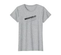 Logo MacGyver It T-Shirt, Femme, Gris Chiné, L
