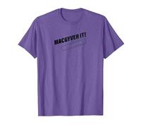 Logo MacGyver It T-Shirt, Homme, Violet Chiné, L