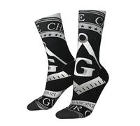 Logo Maçonnique Noir : Foi, Espérance Et Charité Femme Homme Chaussettes De Sport Poids Léger Chaussettes De Tennis Comfort Chaussette De Travail Pour Intérieur Sport Extérieur