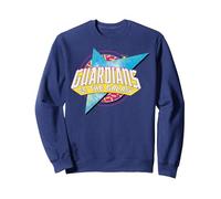 Logo Marvel Les Gardiens de la Galaxie Rétro Abstrait Sweatshirt, Unisexe pour Adultes, Bleu Marine, L