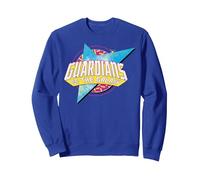 Logo Marvel Les Gardiens de la Galaxie Rétro Abstrait Sweatshirt, Unisexe pour Adultes, Bleu Royal, XXL