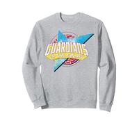 Logo Marvel Les Gardiens de la Galaxie Rétro Abstrait Sweatshirt, Unisexe pour Adultes, Gris Chiné, L
