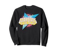 Logo Marvel Les Gardiens de la Galaxie Rétro Abstrait Sweatshirt, Unisexe pour Adultes, Noir, XXL